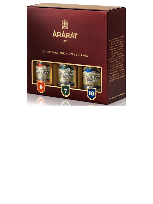 Mini kolekcija Ararat 6, 7, 10-letni  40% alk. (3 x 0,05 l) 0,15 l
