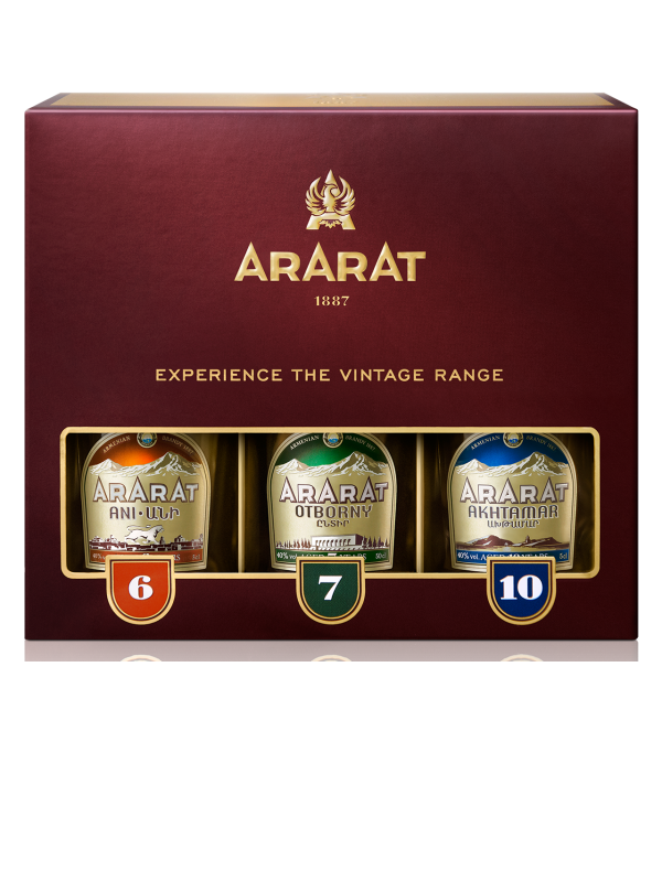 Mini kolekcija Ararat 6, 7, 10-letni  40% alk. (3 x 0,05 l) 0,15 l
