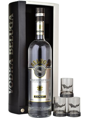 Vodka Beluga Noble 0,7 l darilno pakiranje + 3 kozarčki