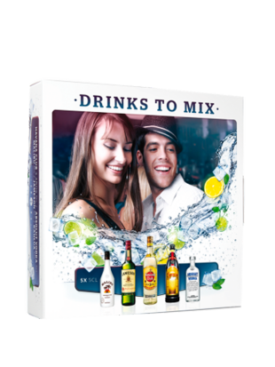 Miniset Drinks to Mix (Havana, Jameson, Malibu, Kahlua, Absolut) 5x5 cl