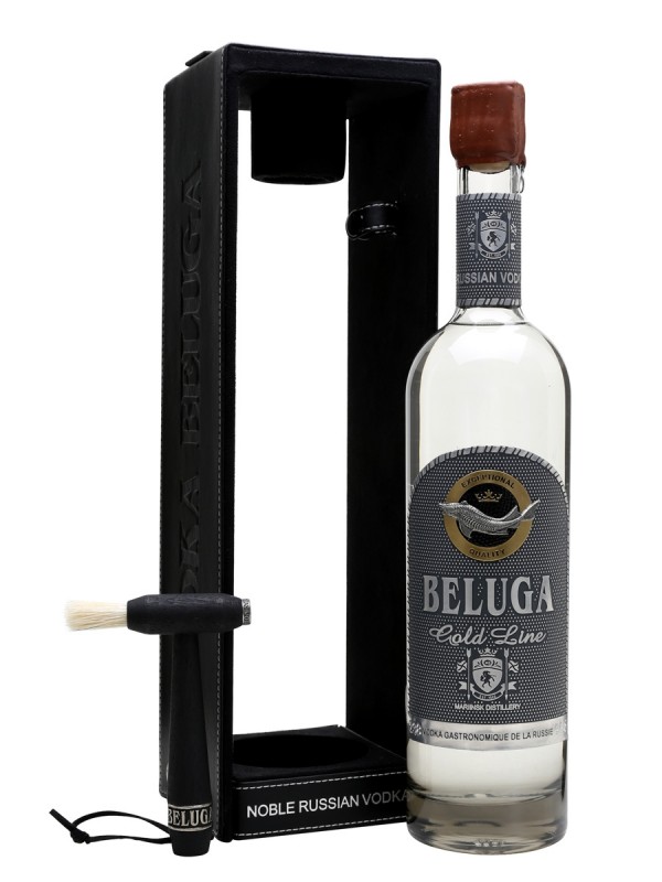 Vodka Beluga Gold darilno pakiranje usnje 1 L 40%
